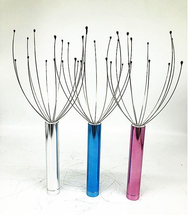 AZTrendy OctoVibe Head Massager 🐙💆 (Silver / Red / Blue)