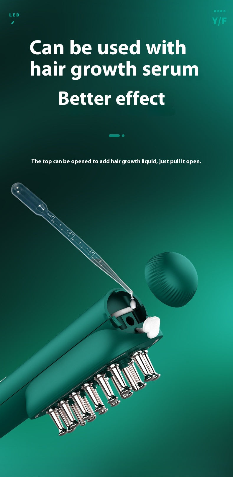 AZTrendy RF DermaGlow Comb: Electric Scalp Massager with Radio Frequency & EMS Vibration 💆‍♀️✨