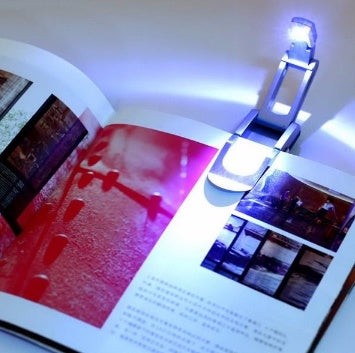 AZTrendy LiteClip Folding Book Light: Ultra-Slim LED Bookmark 📖💡 (Stainless steel)