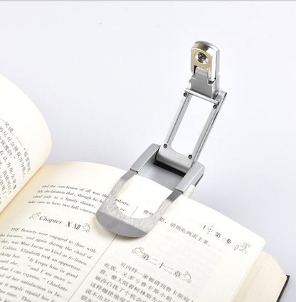 AZTrendy LiteClip Folding Book Light: Ultra-Slim LED Bookmark 📖💡 (Stainless steel)