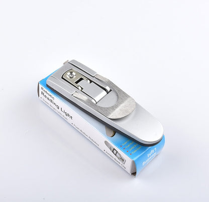 AZTrendy LiteClip Folding Book Light: Ultra-Slim LED Bookmark 📖💡 (Stainless steel)