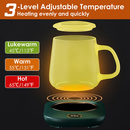 AZTrendy SmartHeat Adjustable Mug Warmer ☕🌡️ (Pink / White / Green)