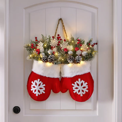 AZTrendy FestiveGlove Christmas Wreath  (Luminous / Non-Luminous)