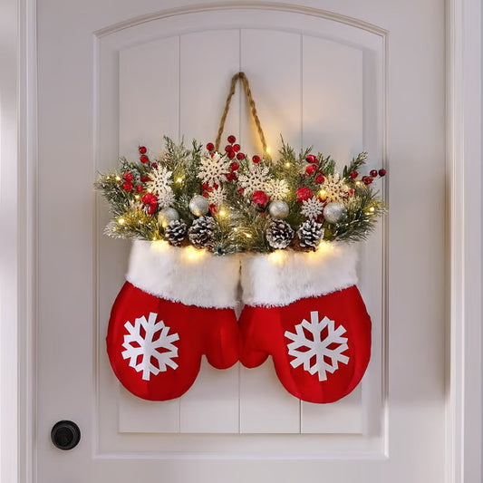 AZTrendy FestiveGlove Christmas Wreath  (Luminous / Non-Luminous)