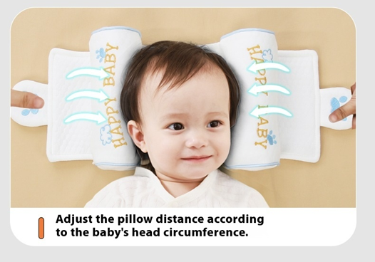 🍼 AZTrendy Baby Head Shaping Pillow (Blue Claw/ Lollipop)