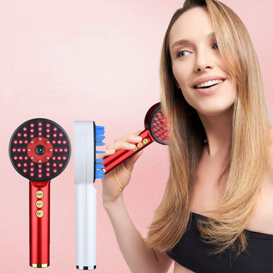 AZTrendy ScalpSpa: Red Light Scalp Massage Comb with Nano Hydration (Red/White) 💆‍♀️🔥